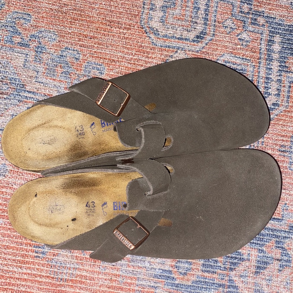 mocha suede dark brown birkenstock boston size 43 euro